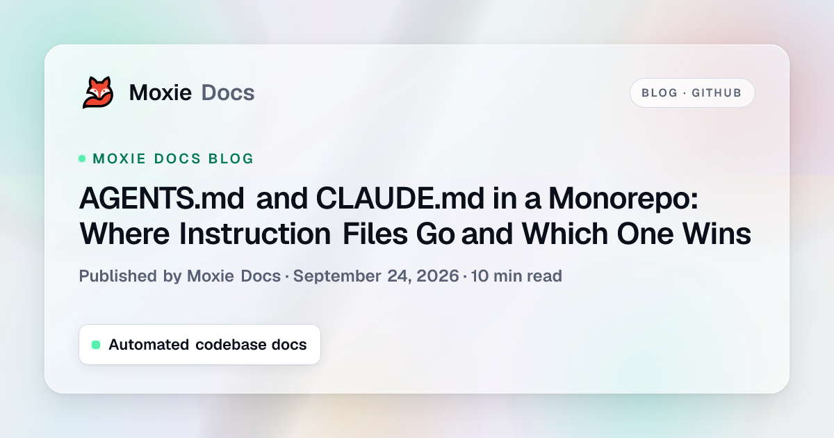AGENTS.md and CLAUDE.md in a Monorepo: Where Instruction Files Go and Which One Wins