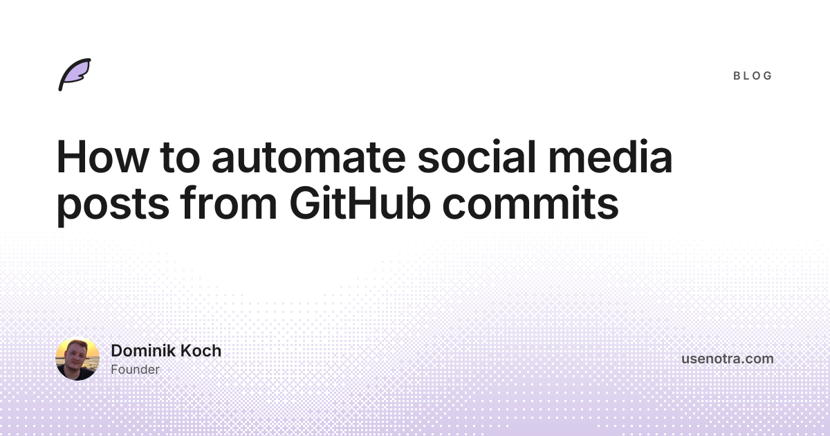 How to automate social media posts from GitHub commits