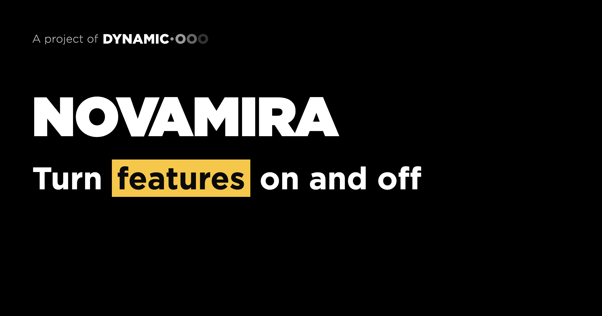 Novamira 1.12.0 adds a Features page to turn components on and off