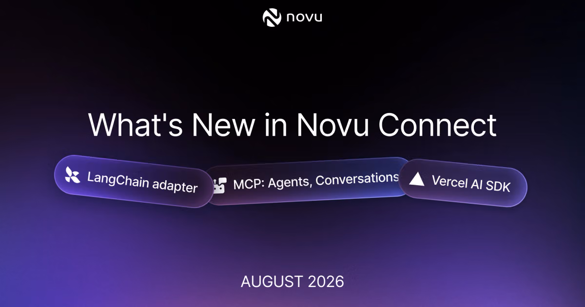 What’s new in Novu: August 2026