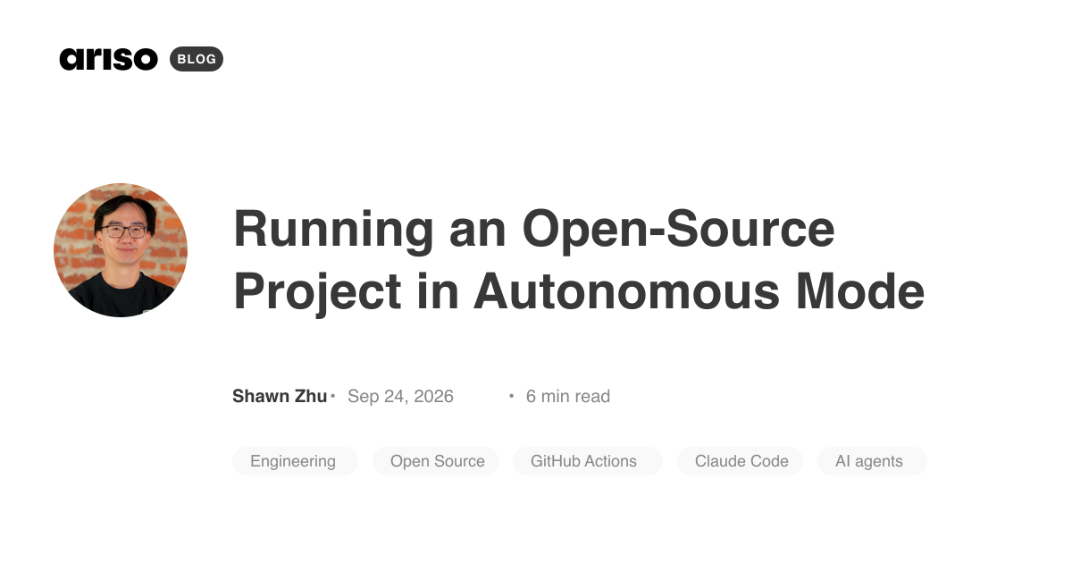 Running an Open-Source Project in Autonomous Mode