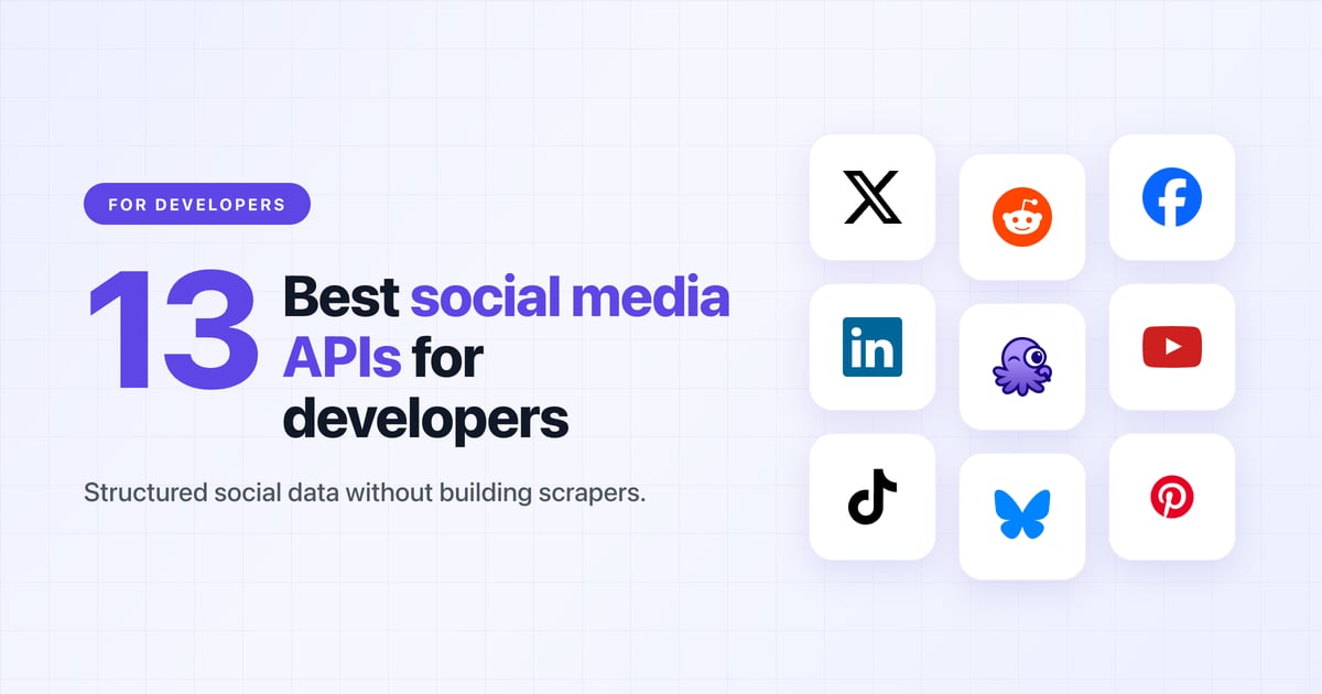 13 Best Social Media APIs for Developers in 2026
