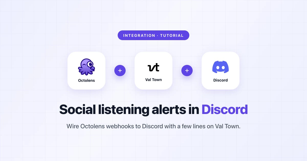 Get Social Listening Alerts in Discord with Val Town