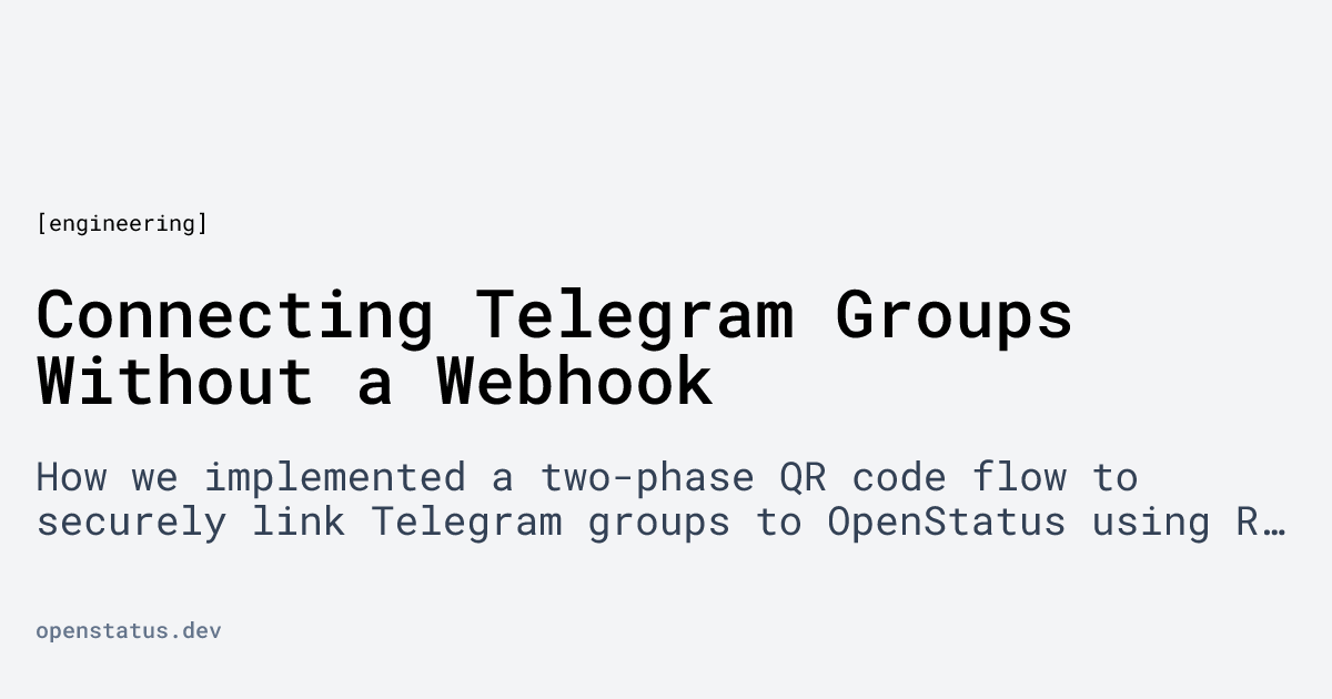Connecting Telegram Groups Without a Webhook