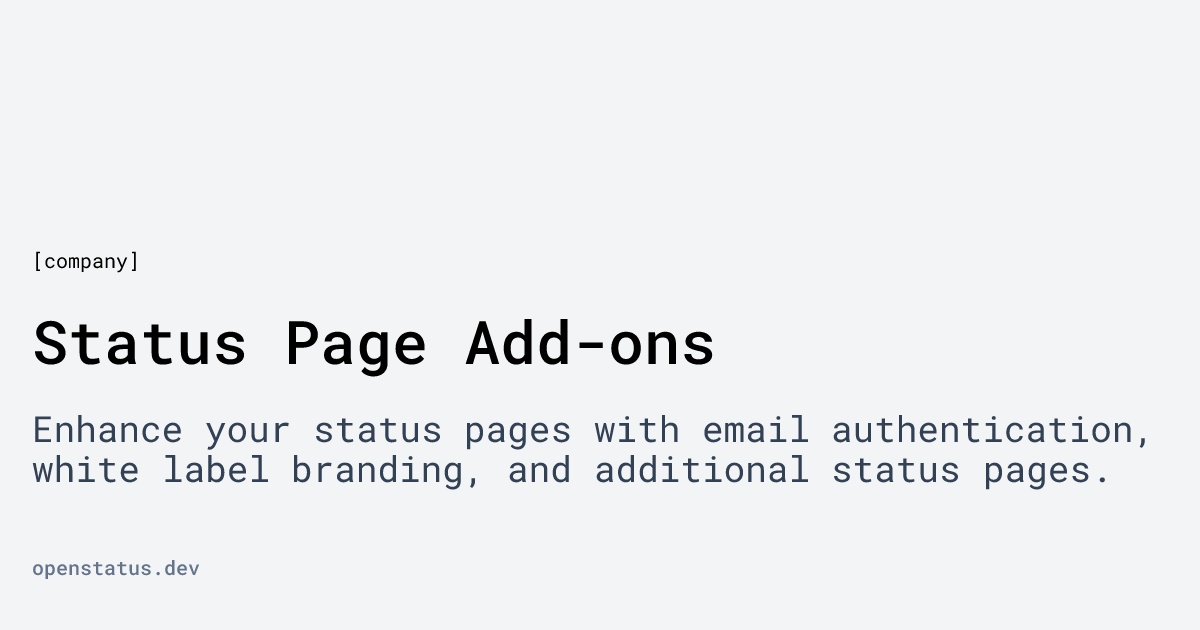 Status Page Add-ons
