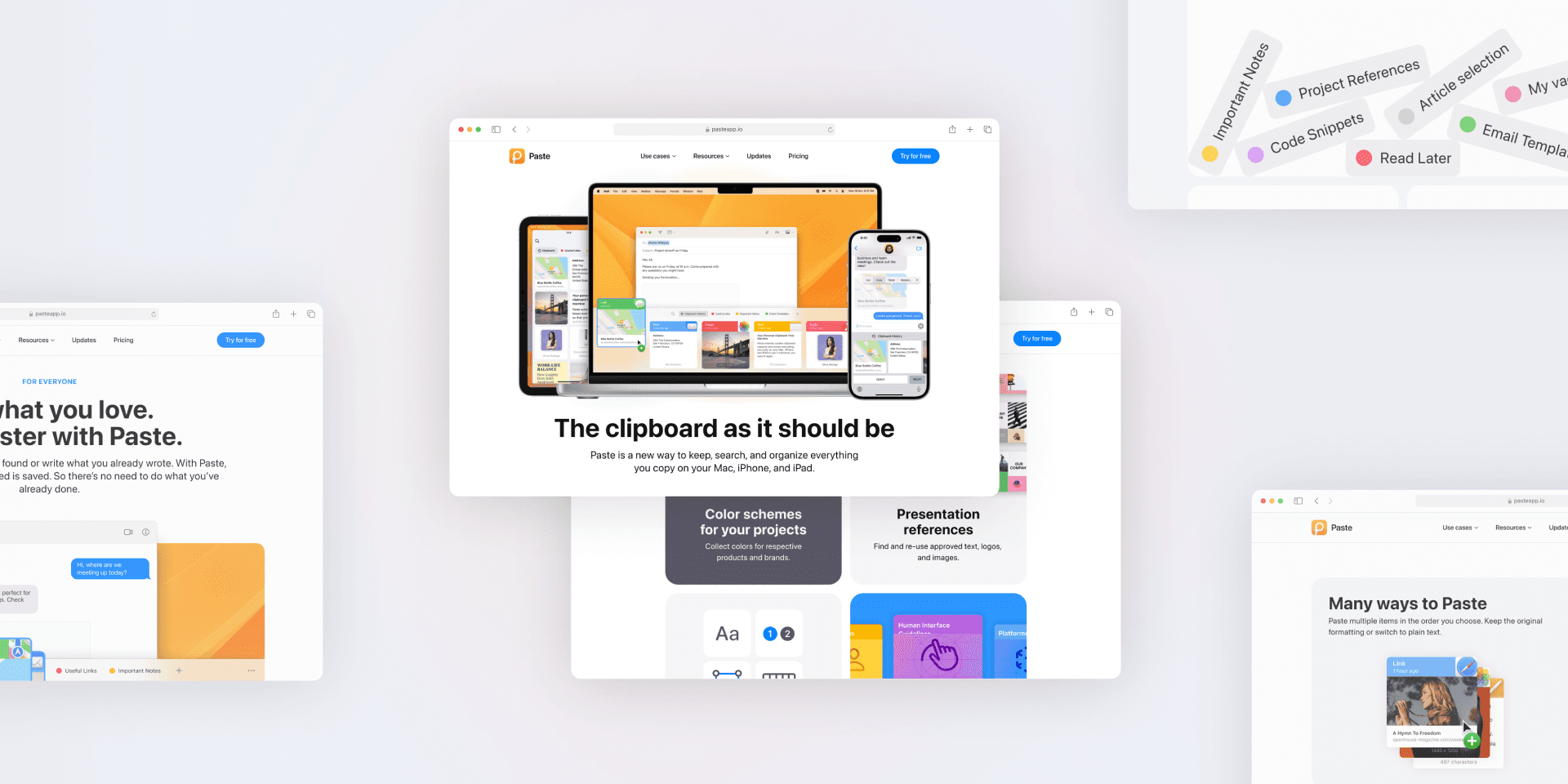 Web design journey at Paste