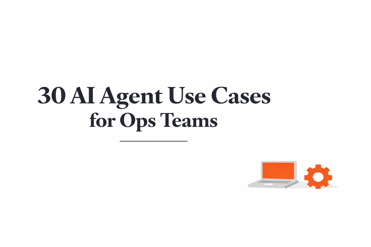 30 AI Agent Use Cases for Operations Teams in 2026 (Ranked by ROI Impact)