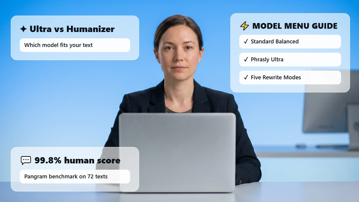 Phrasly Ultra vs Phrasly Humanizer: What's New and Which Model to Use