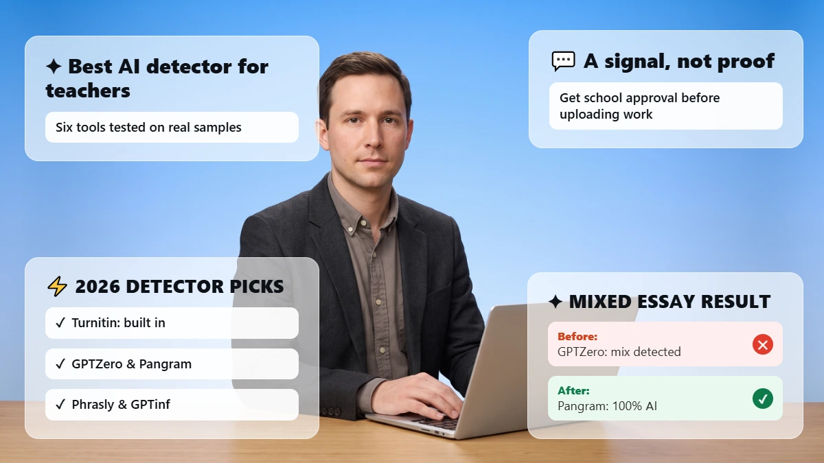 Best AI Detector for Teachers (2026): 6 Tools Compared