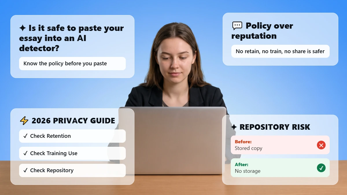 Is It Safe to Paste My Essay Into an AI Detector?