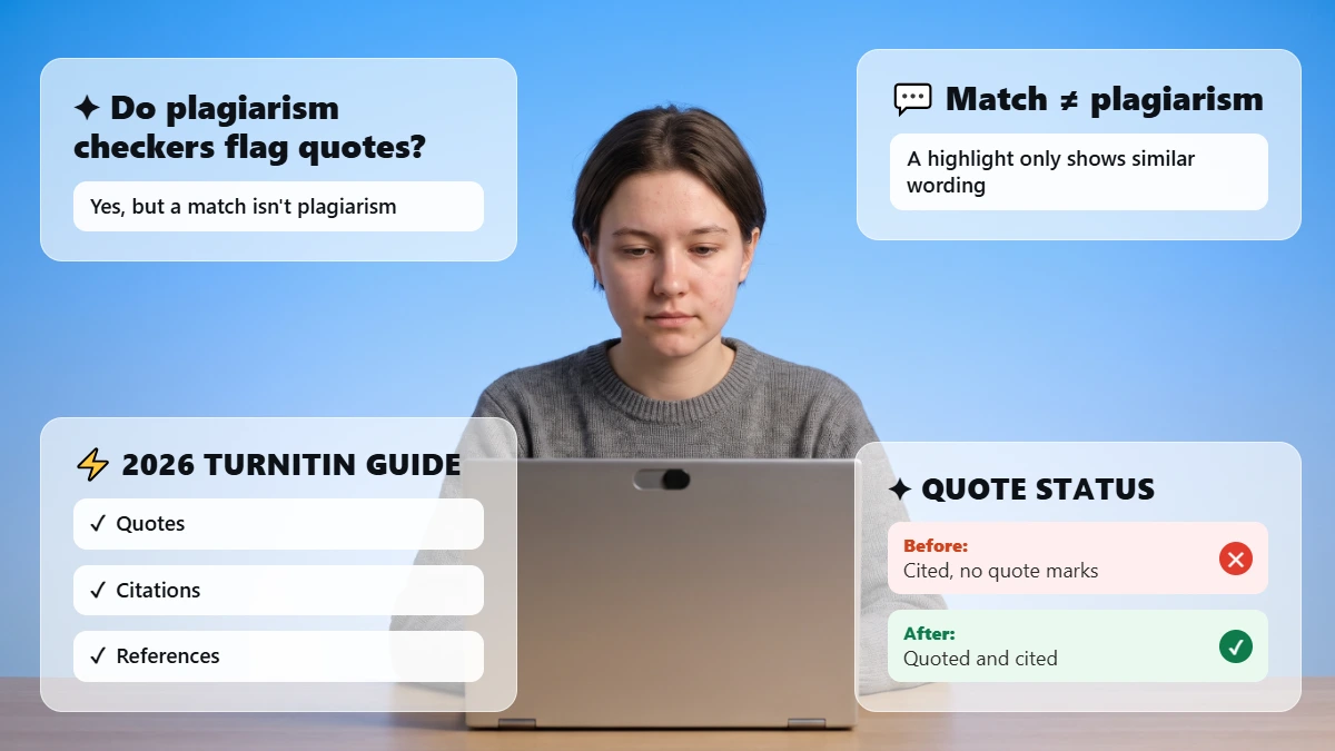 Do Plagiarism Checkers Flag Quotes, Citations, and Common Phrases?