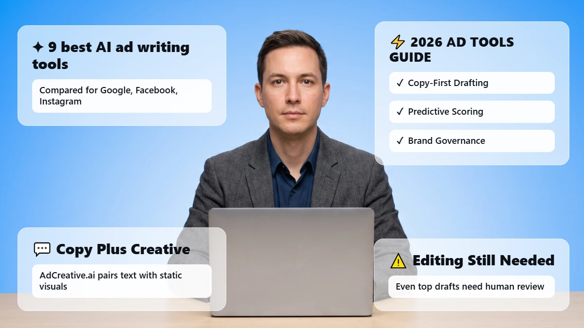 9 Best AI Ad Writing Tools in 2026 (Compared for Google, Facebook, and Instagram)
