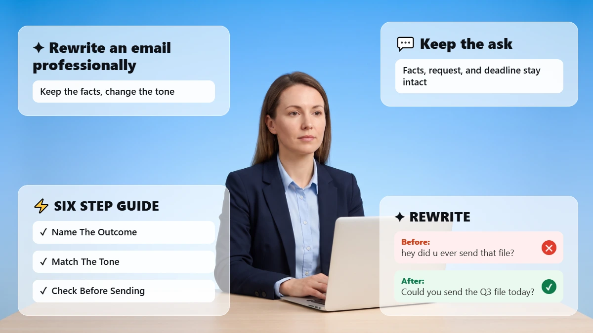 How to Rewrite an Email Professionally: 12 Before-and-After Examples