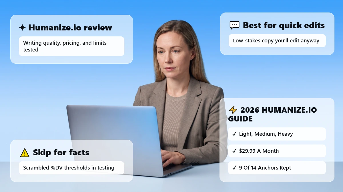 Humanize.io Review: We Tested Its Writing Quality, Pricing, and Limits
