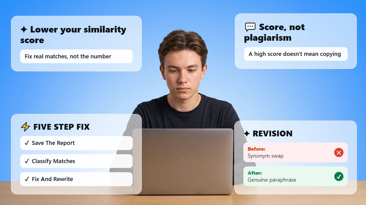 How to Lower a High Similarity Score Before You Submit