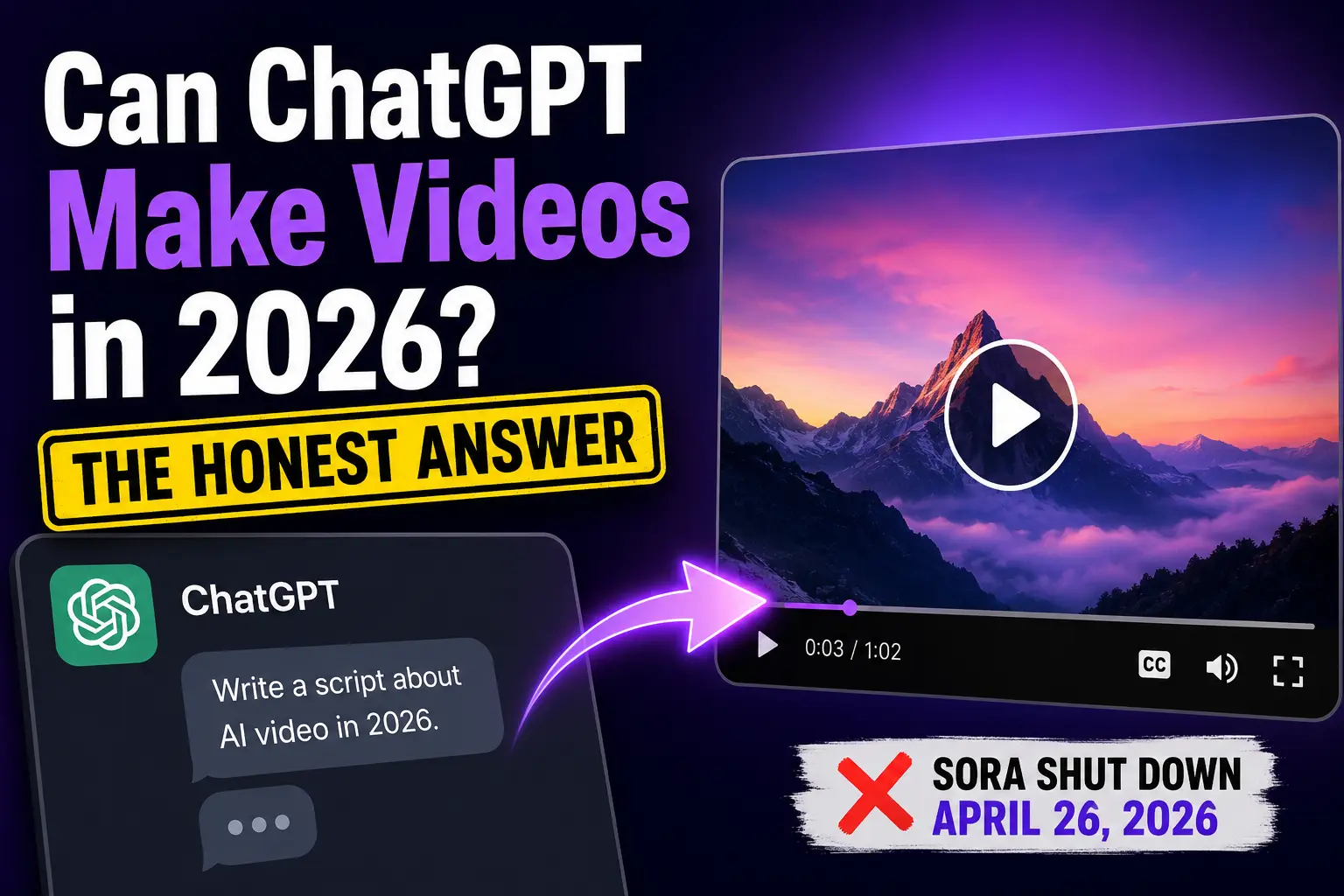 Can ChatGPT Make Videos in 2026? The Honest Answer
