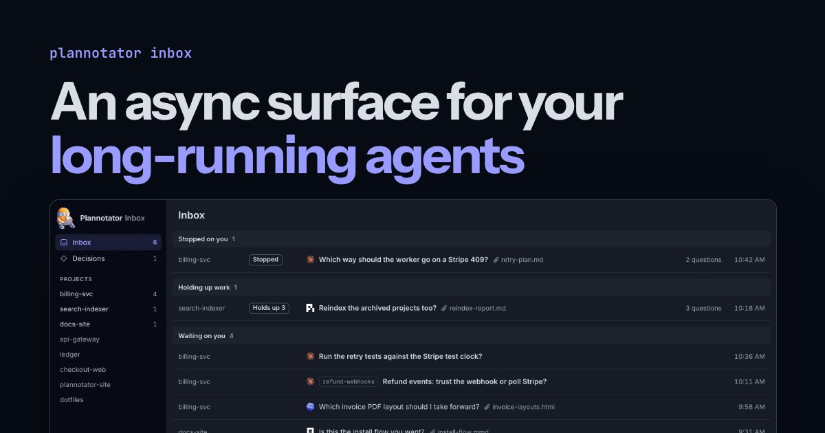 An Async Surface for Long-Running Agents