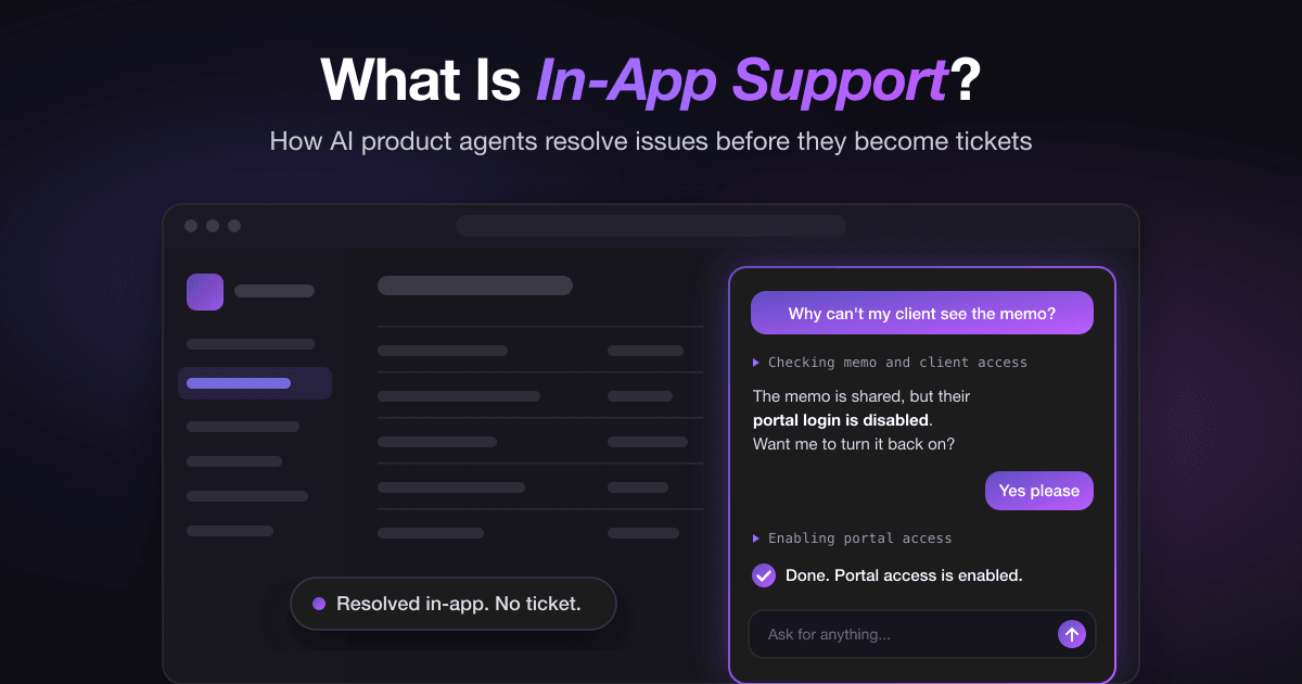 What Is In-App Support? How AI Product Agents Resolve Issues Before They Become Tickets