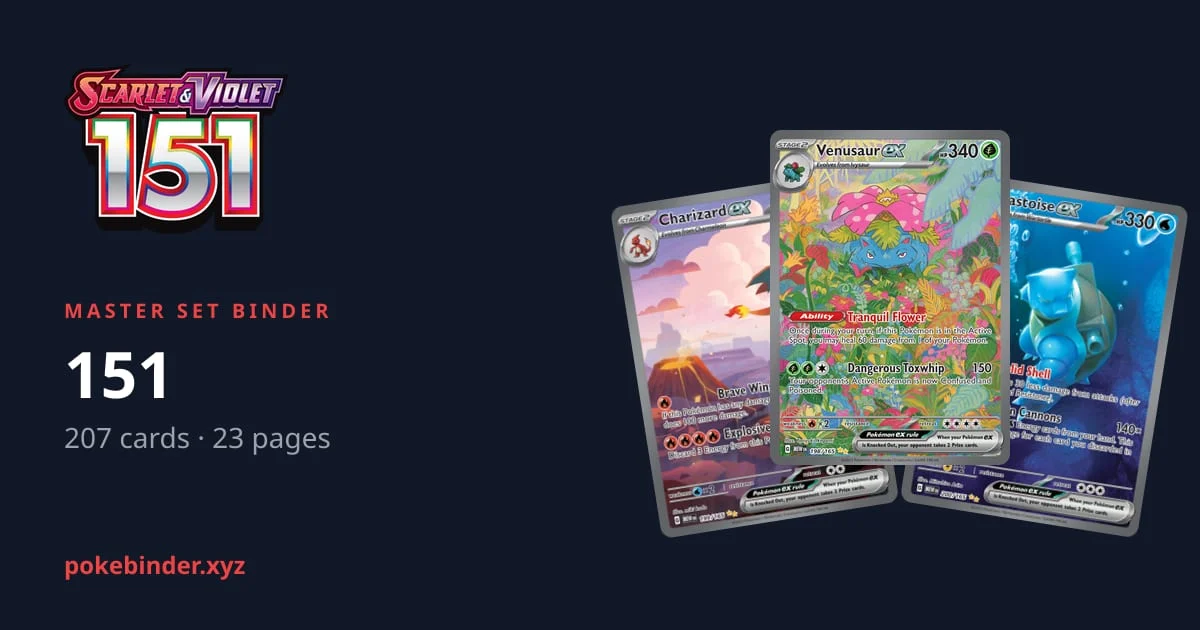 How to Plan a Pokémon Master Set Binder
