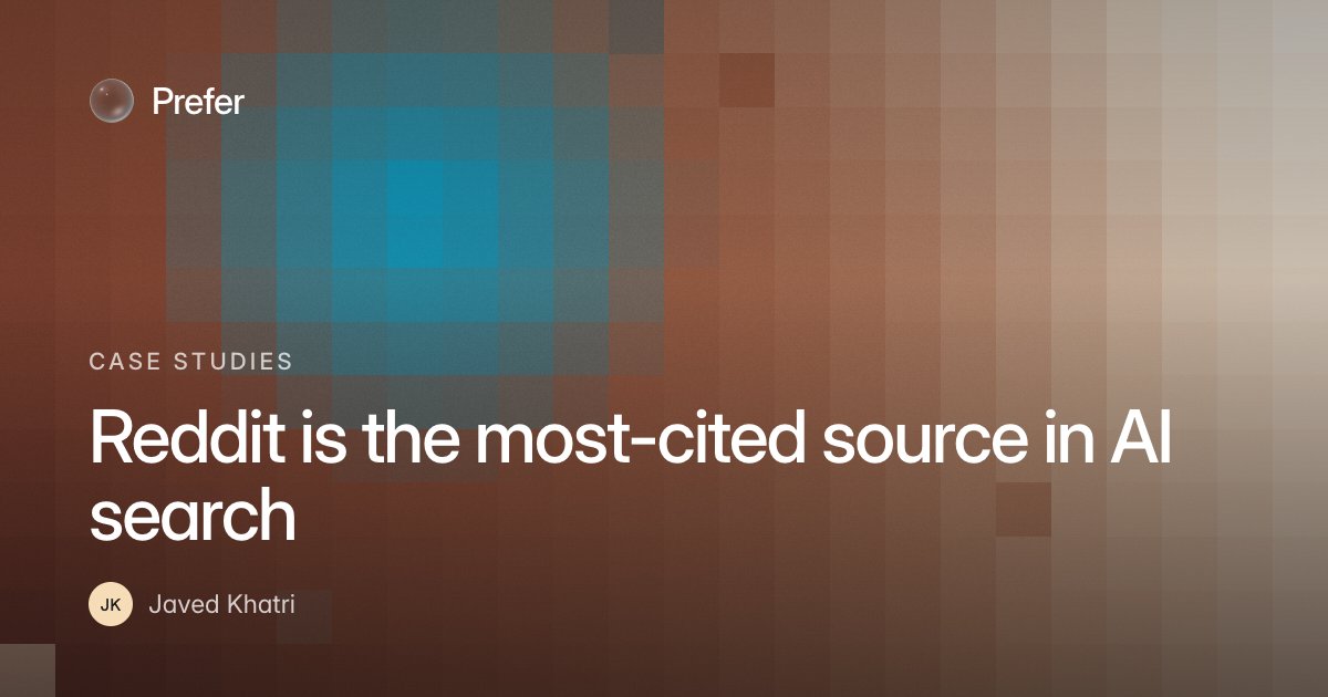 Reddit is the most-cited source in AI search