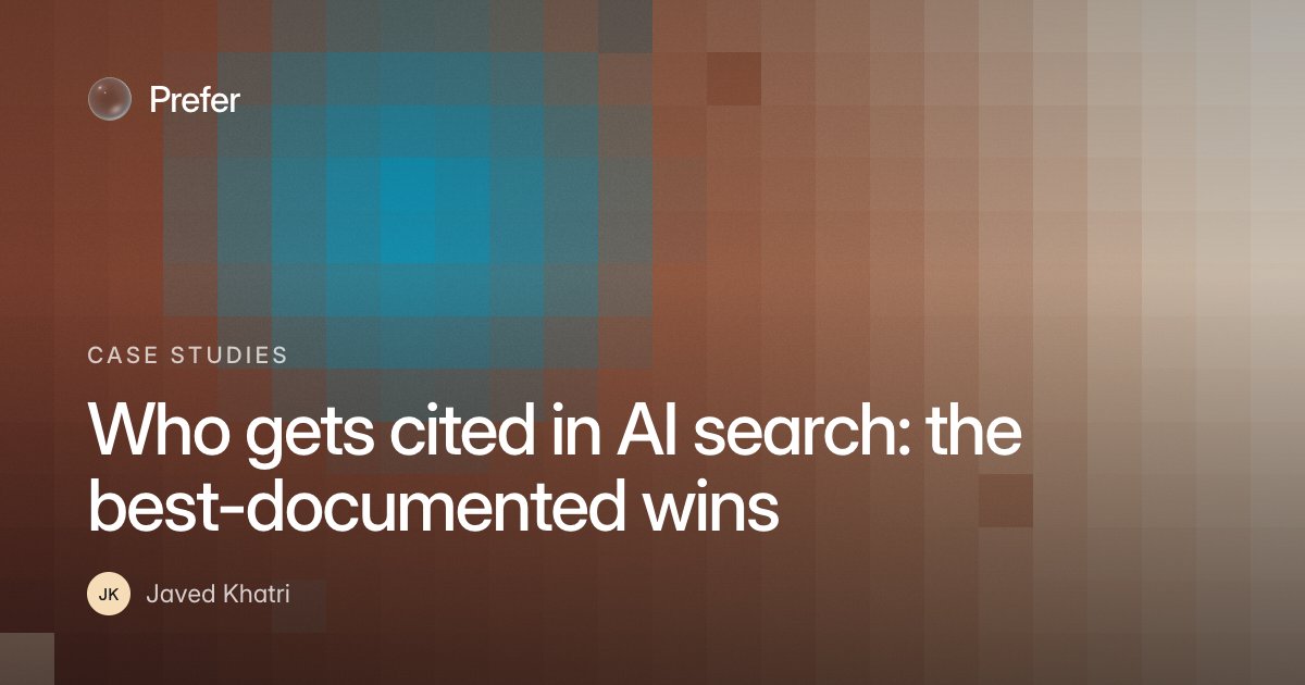 Who gets cited in AI search: the best-documented wins
