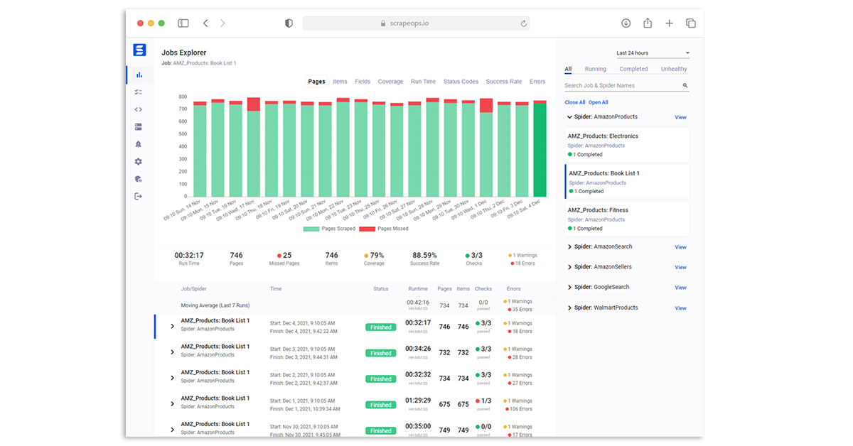ScrapeOps - Job Monitoring, Alerts & Scheduling For Web Scrapers Made Simple!