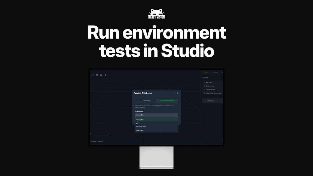 Environment rendering in Studio: New render for real-room review
