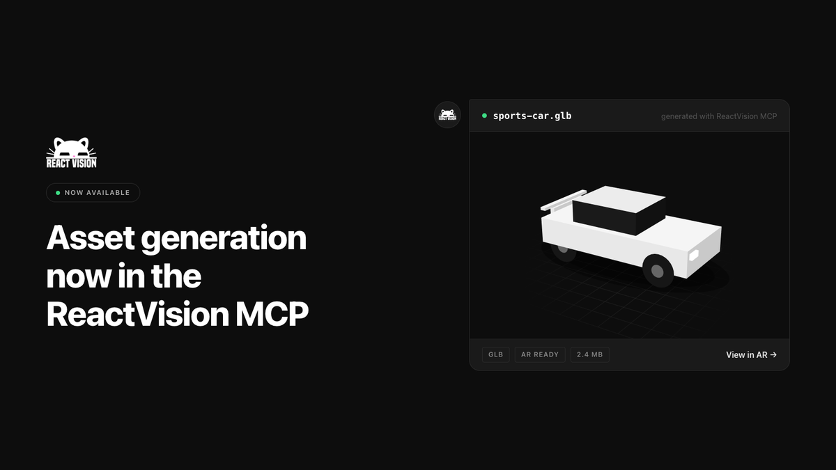 Asset Generation Now Available on the ViroReact MCP Server