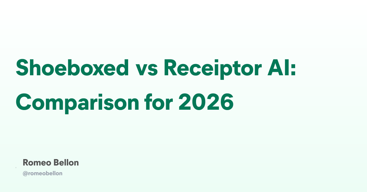Shoeboxed vs Receiptor AI: Comparison for 2026