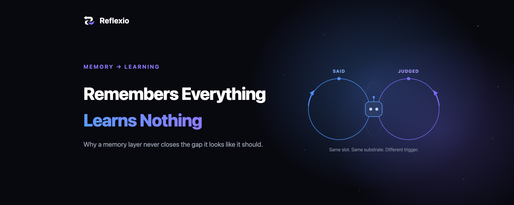 Your Agent Remembers Everything and Learns Nothing