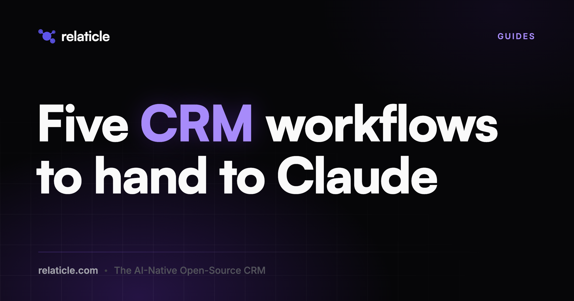 Five CRM workflows to hand to Claude