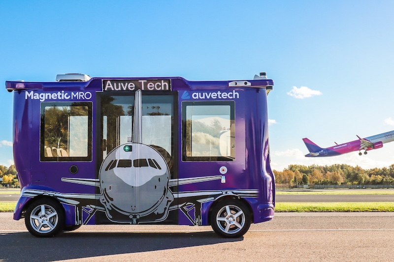 Auve Tech launches driverless airport shuttle service without onboard safety operator