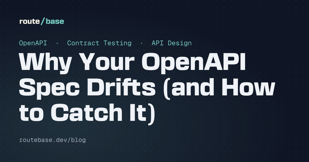 Why Your OpenAPI Spec Drifts (and How to Catch It)