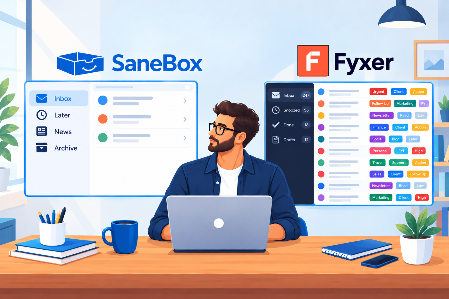 SaneBox vs. Fyxer: Which AI Email Tool Is Better for Reducing Inbox Overload?