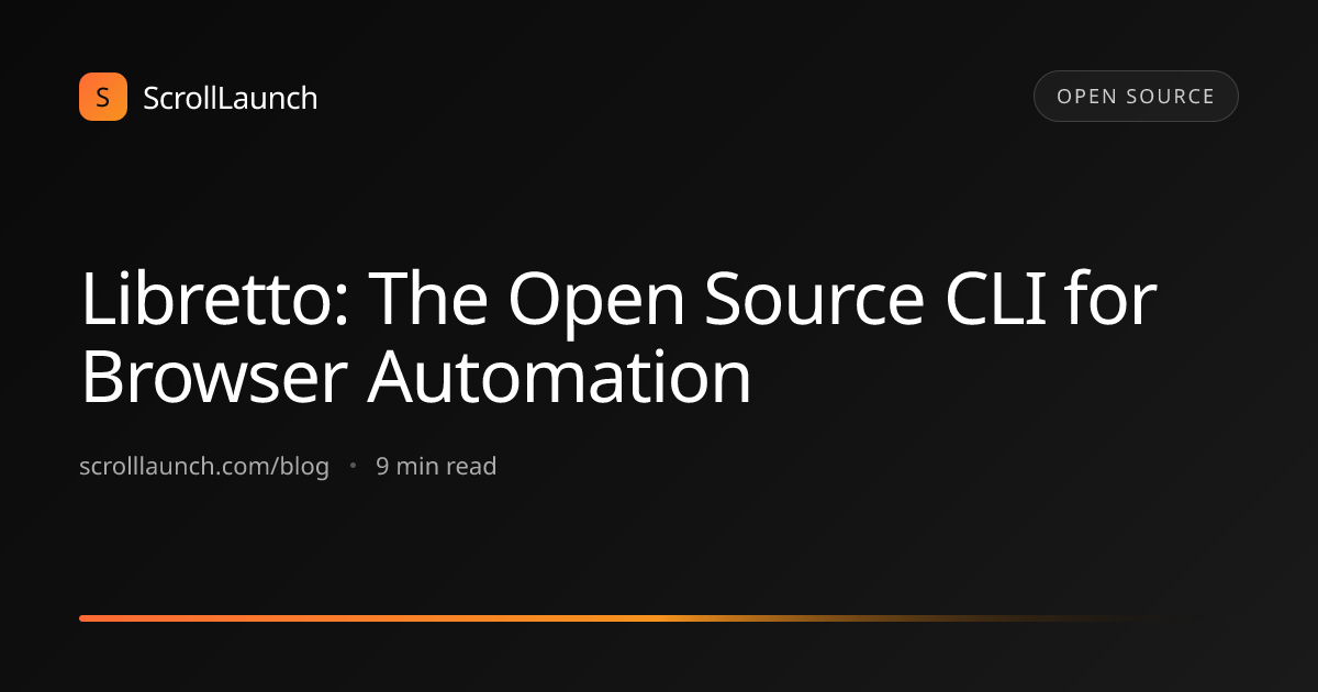 Libretto: The Open Source CLI for Browser Automation