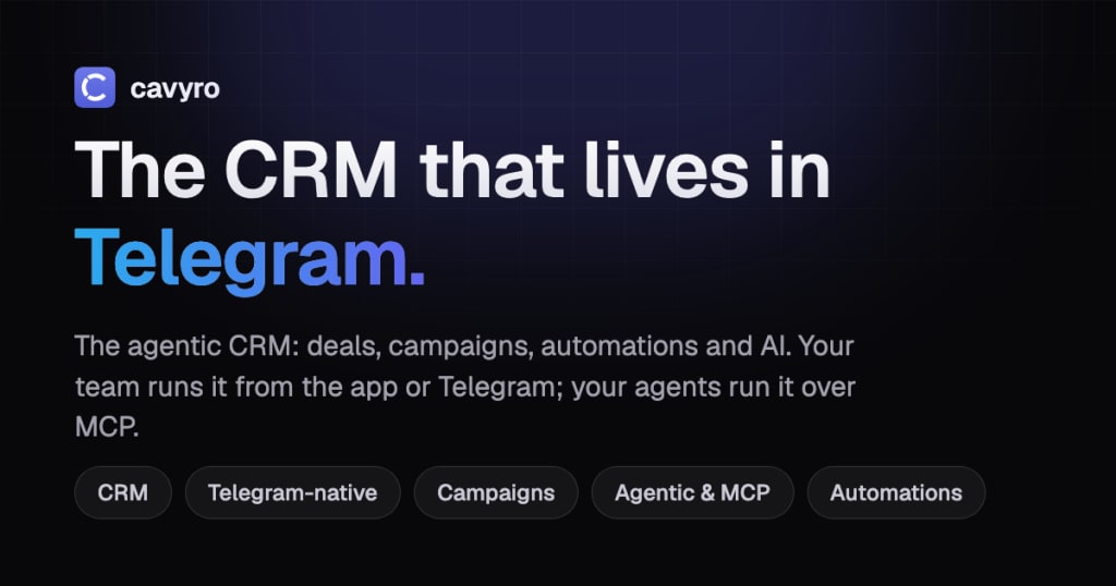 Cavyro: The Ultimate CRM for Telegram-Based Sales Teams