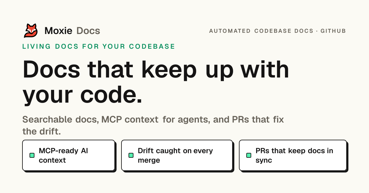 Moxie Docs: Automating Documentation for GitHub Repositories