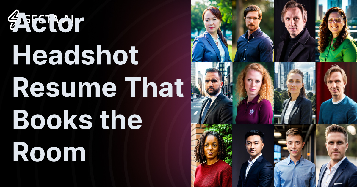 Actor Headshot Resume That Books the Room