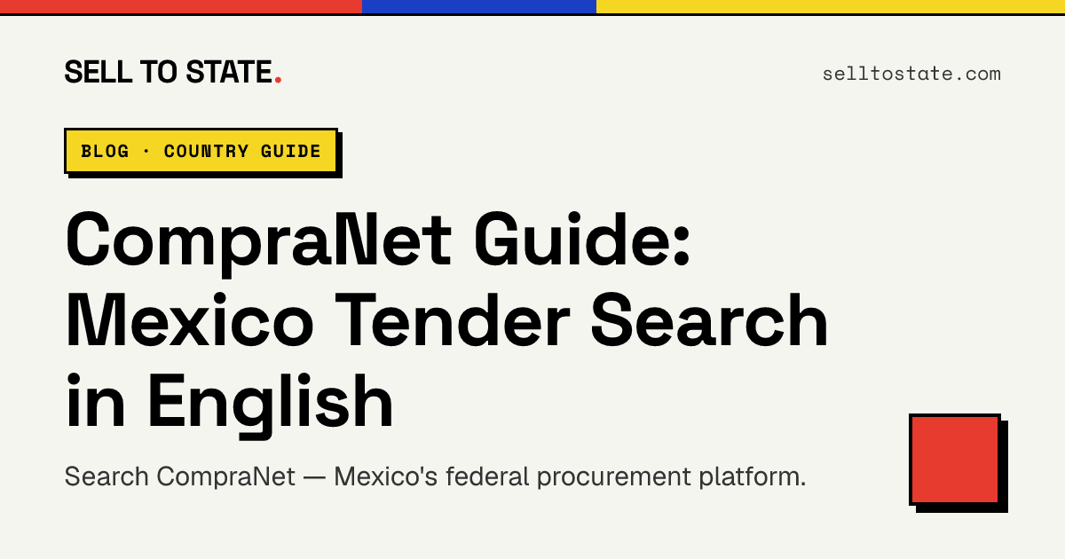 CompraNet Guide: Mexico Tender Search in English