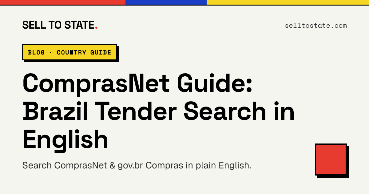 ComprasNet Guide: Brazil Tender Search in English