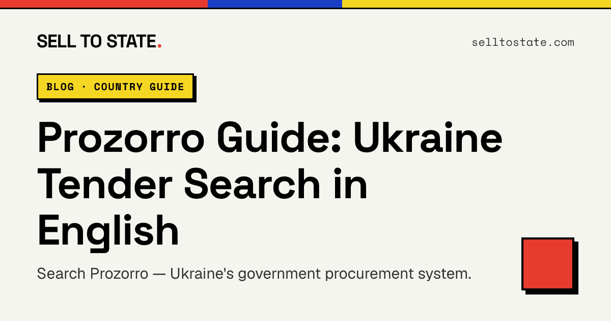Prozorro Guide: Ukraine Tender Search in English