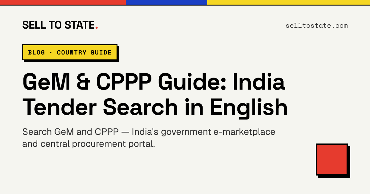 GeM & CPPP Guide: India Tender Search in English