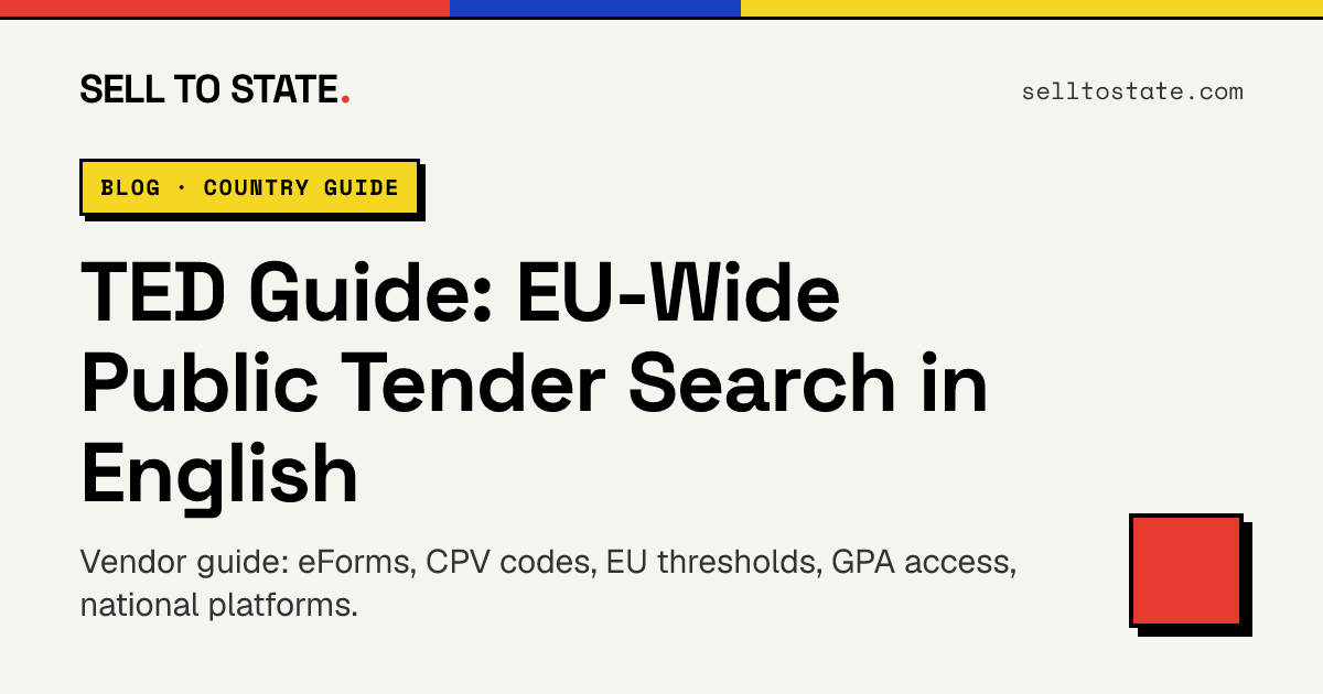 TED Guide: EU-Wide Public Tender Search in English