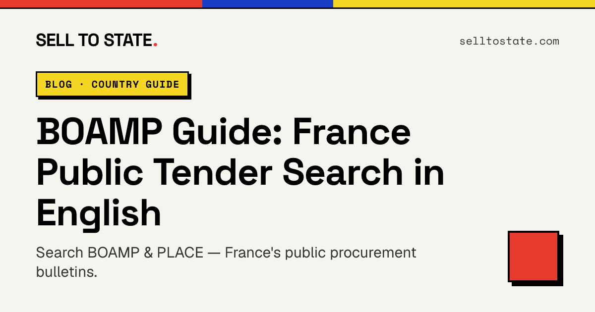 BOAMP Guide: France Public Tender Search in English