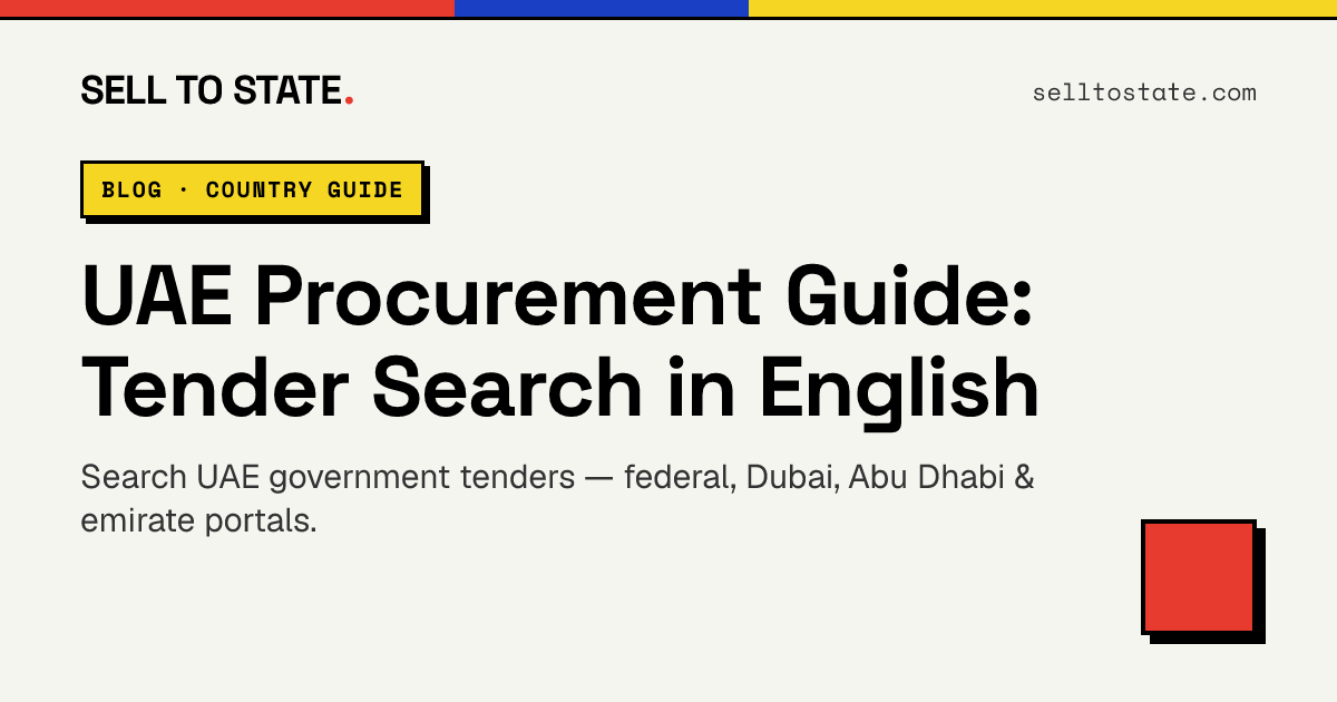UAE Procurement Guide: Tender Search in English