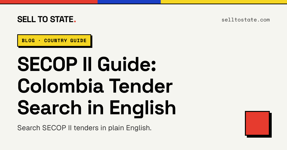 SECOP II Guide: Colombia Tender Search in English