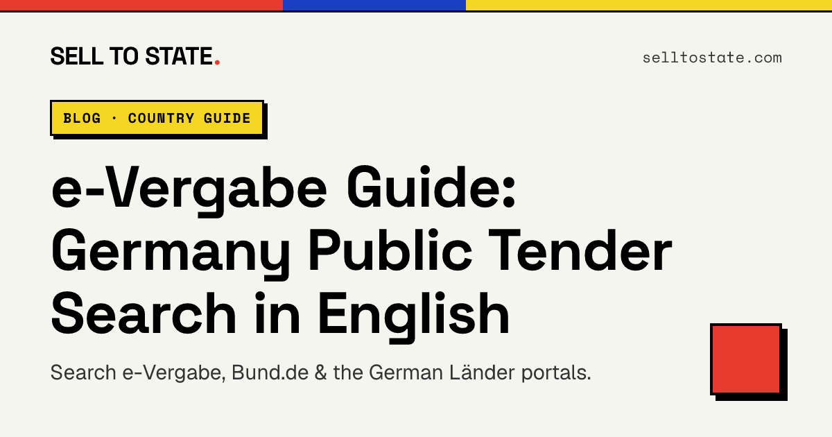 e-Vergabe Guide: Germany Public Tender Search in English