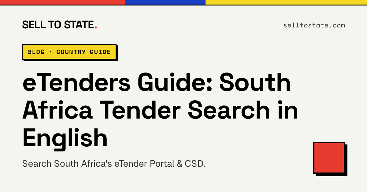 eTenders Guide: South Africa Tender Search in English