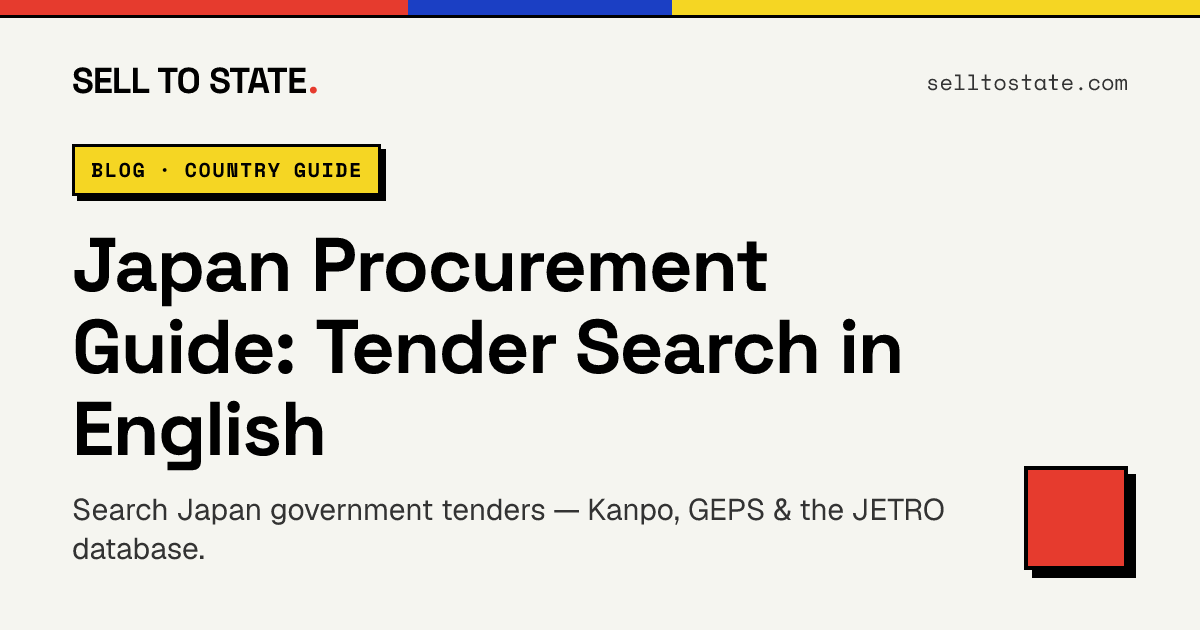 Japan Procurement Guide: Tender Search in English