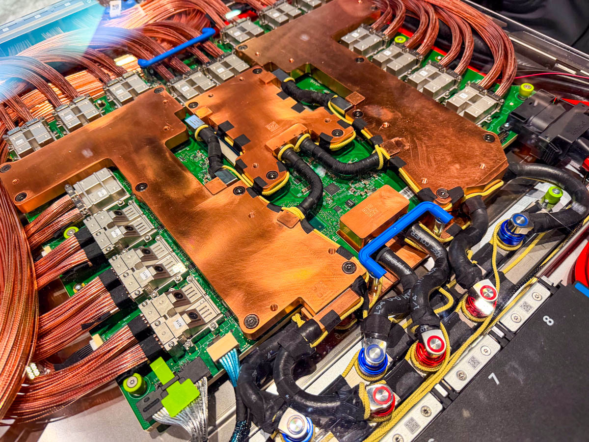 This is the AMD Helios HPE Juniper QFX5252 Switch Tray at OCP 2026